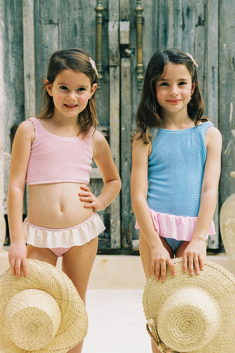 <B> NEW! </B>- ELLIE TANK BIKINI - BLUSH / CREAM - <b>SPF 50+ </B>