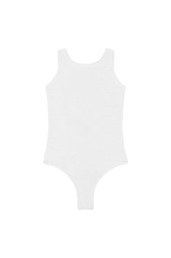 <b>NEW FIT! </B> - CLASSIC ONE PIECE - WHITE - <b>SPF 50+</B>