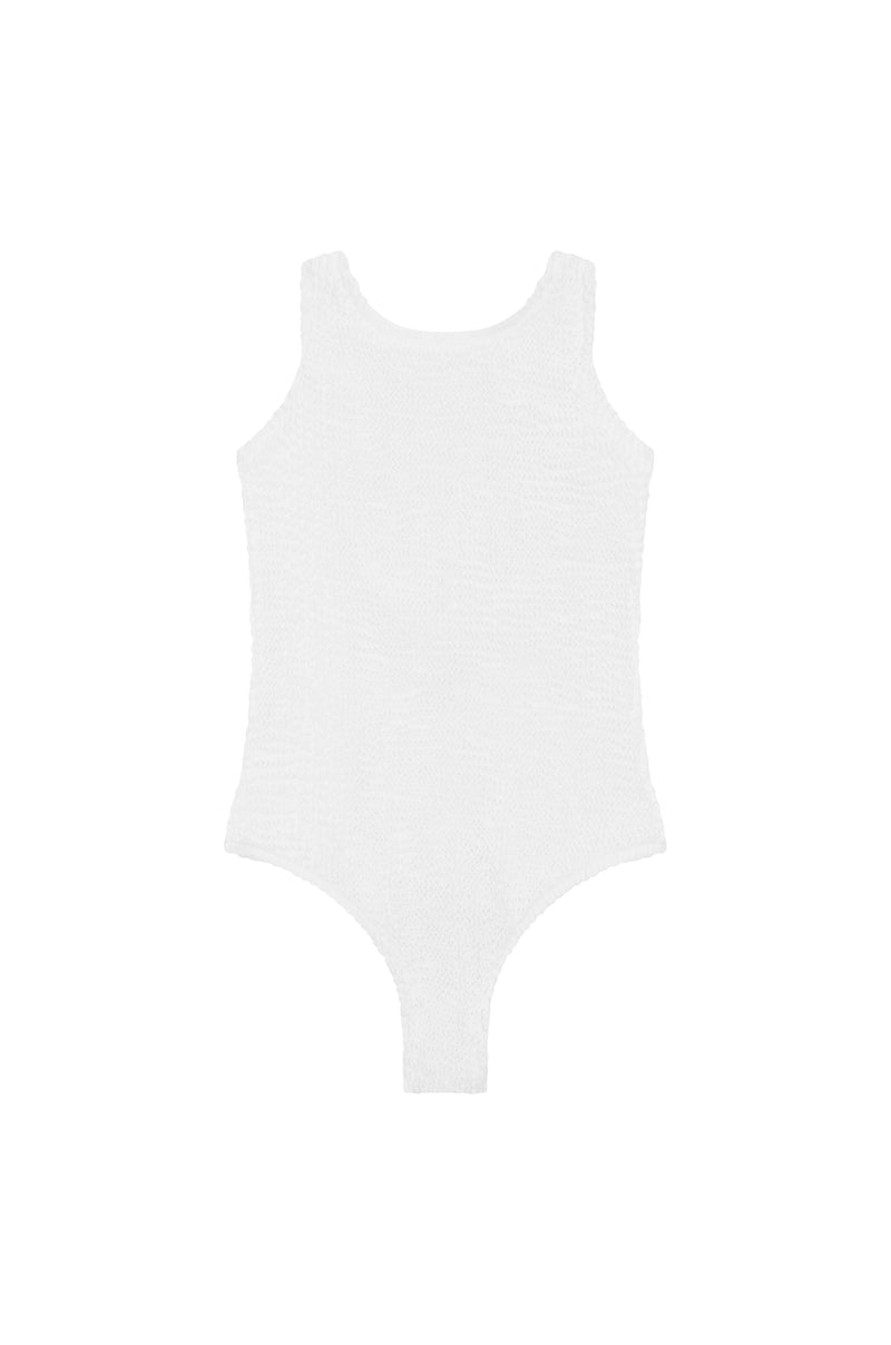 <b>NEW FIT! </B> - CLASSIC ONE PIECE - WHITE - <b>SPF 50+</B>