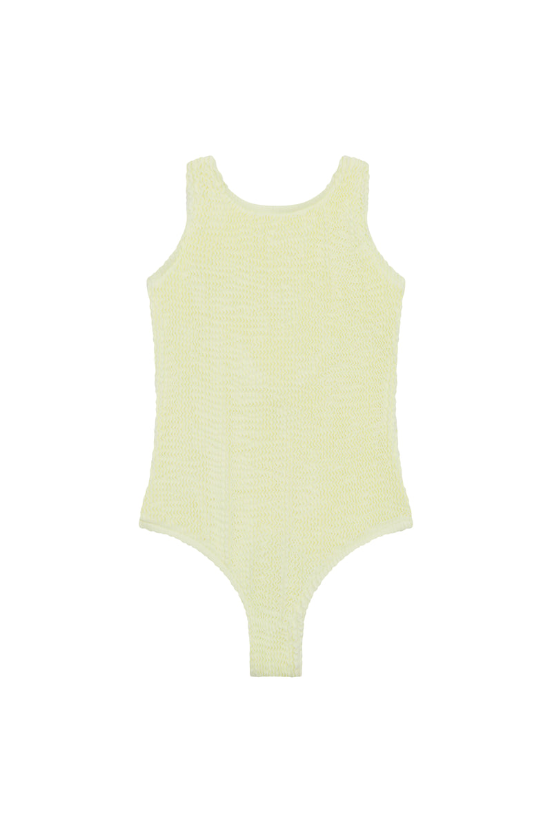 <b>NEW FIT! </B> - CLASSIC ONE PIECE - YELLOW - <b>SPF 50+</B>