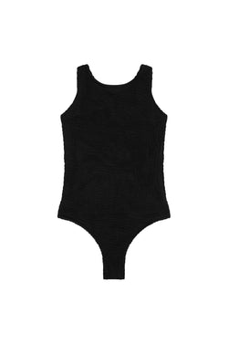 <b>NEW FIT! </B> - CLASSIC ONE PIECE - BLACK - <b>SPF 50+</B>