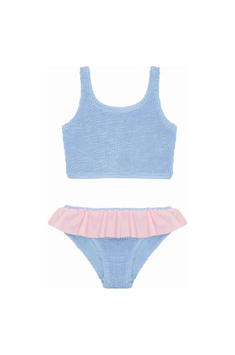 <B> NEW! </B>- ELLIE TANK BIKINI - BLUE / PINK - <b>SPF 50+</B>