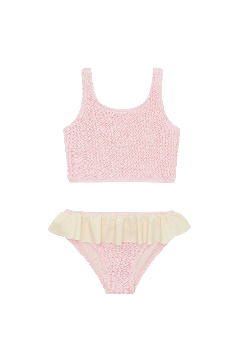 <B> NEW! </B>- ELLIE TANK BIKINI - BLUSH / CREAM - <b>SPF 50+ </B>